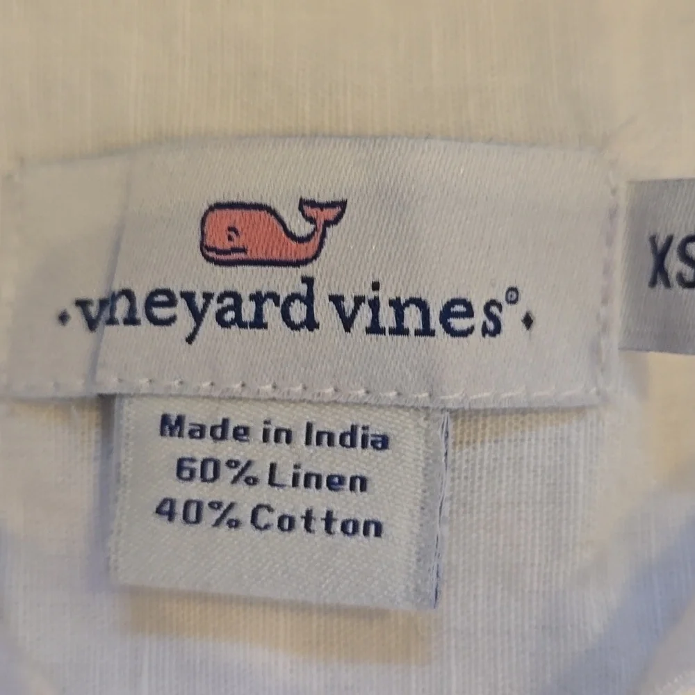 New Vineyard Vines Sweet Taffy Pink Ombre Linen Blend Lucaya Tunic - Picture 2 of 9